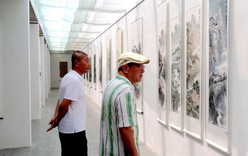 点击打开原图 丹青铸军魂 庆祝建军99周年书画名家邀请展在北京怀柔开幕