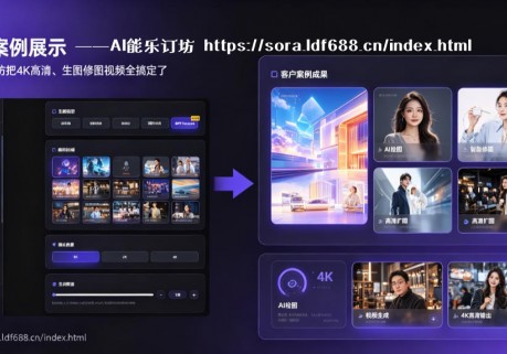 客户案例展示——AI能乐订坊把4K高清、生图修图视频全搞定了
